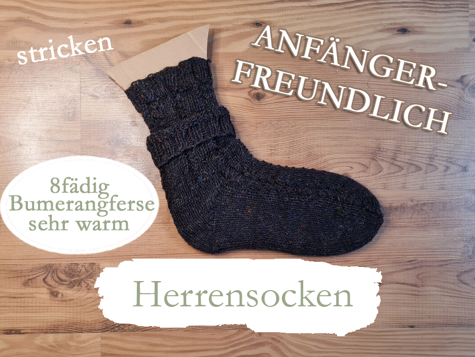 Herrensocken mit Bumerangferse